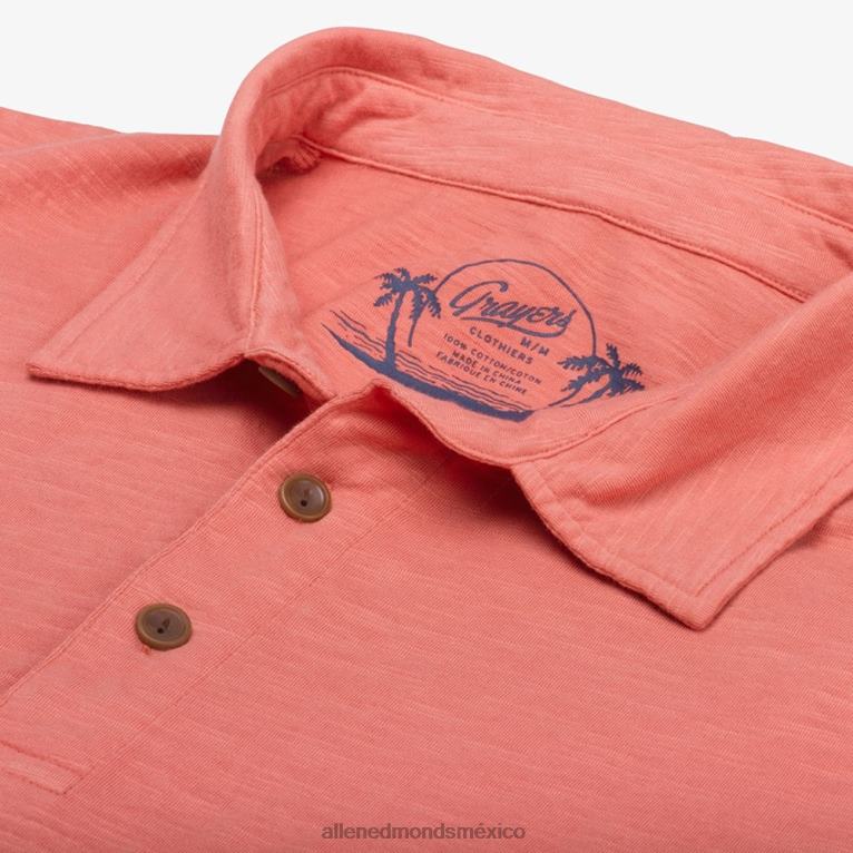 playera tipo polo flameada de grayers south bay BB60H522 terracota unisexoAllen Edmonds