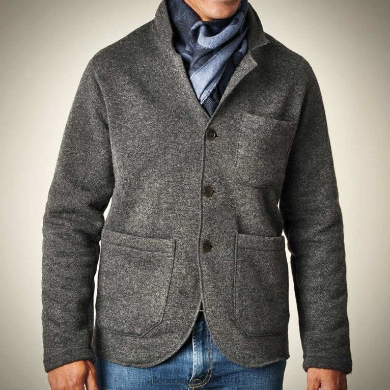 blazer de punto de lana BB60H178 gris carbón unisexoAllen Edmonds