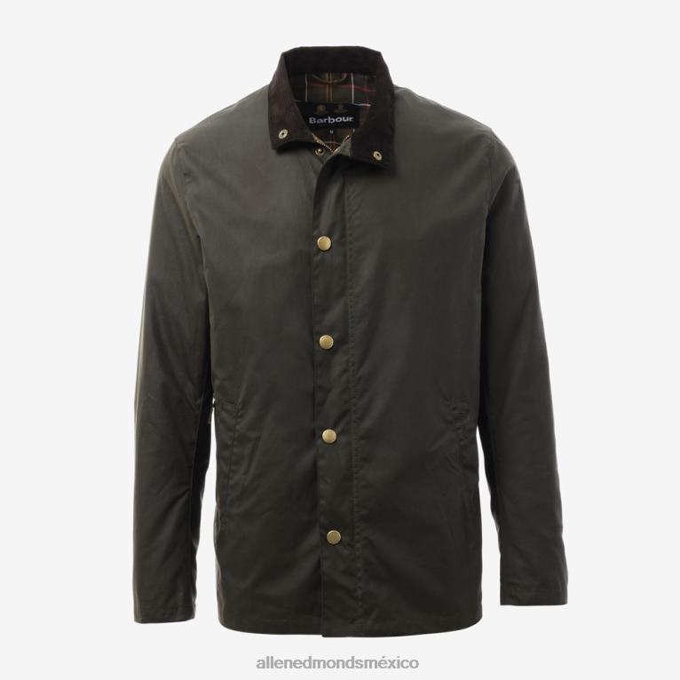 chaqueta encerada evelar de edición especial de barbour x allen edmonds BB60H271 aceituna unisexo