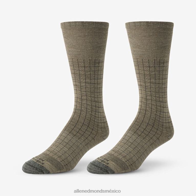 calcetines de vestir cool merino windowpane BB60H202 avena unisexoAllen Edmonds