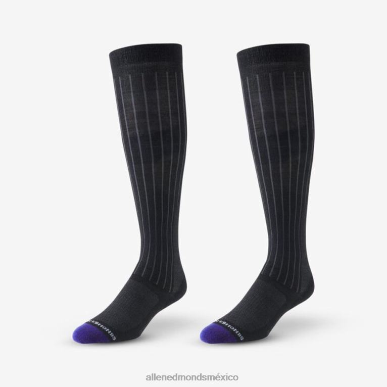 calcetines de vestir frescos de lana merino sobre la pantorrilla BB60H509 negro unisexoAllen Edmonds