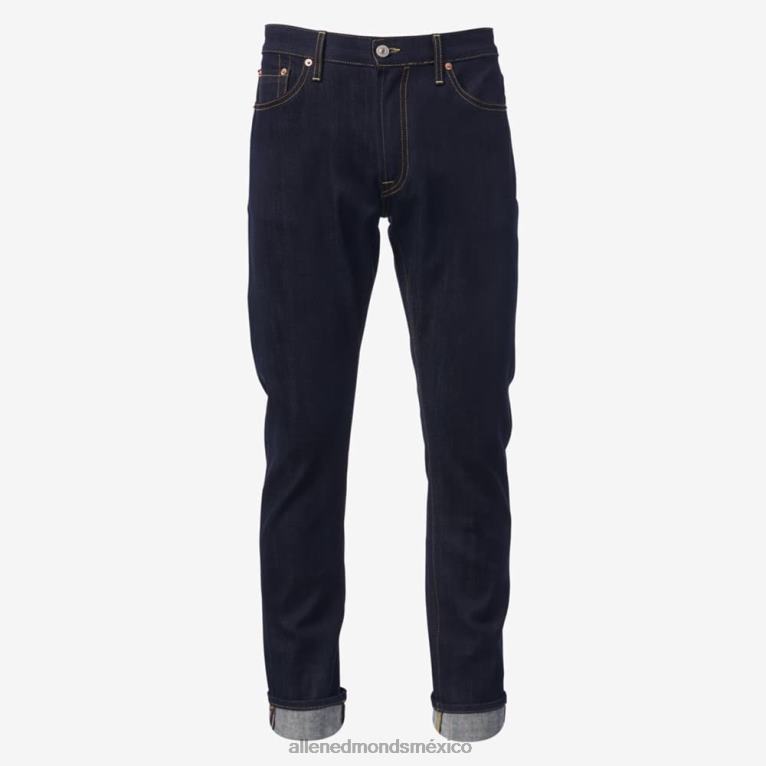 civilaire - vaqueros de pernera recta de corte slim walker crudo sobreteñido BB60H161 teñir azul crudo unisexoAllen Edmonds