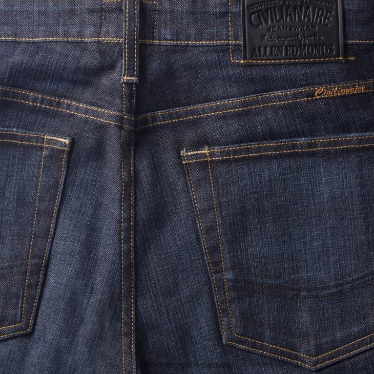 jeans civilaire dean de corte regular BB60H182 enjuague azul medio unisexoAllen Edmonds