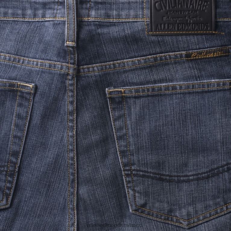 jeans civilaire dean de corte regular BB60H514 enjuague azul claro unisexoAllen Edmonds