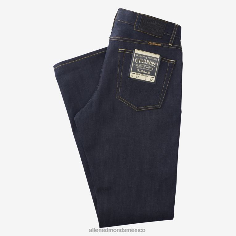 jeans civilaire walker de corte recto BB60H160 orillo crudo azul unisexoAllen Edmonds