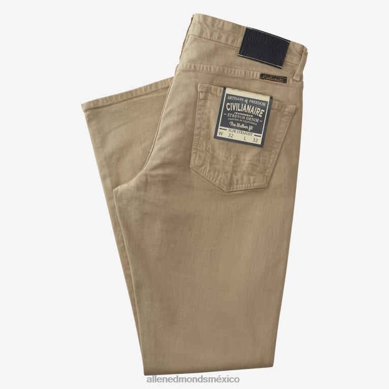 jeans civilaire walker de corte recto BB60H498 caqui unisexoAllen Edmonds