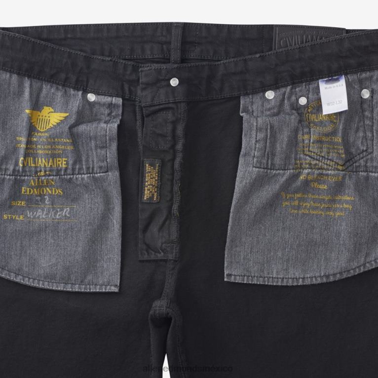 jeans civilaire walker de corte recto BB60H499 negro unisexoAllen Edmonds