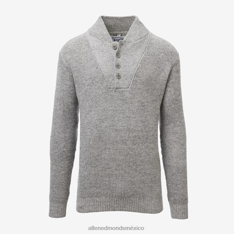 schott n.y.c. suéter militar con henley BB60H192 gris unisexoAllen Edmonds